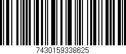 Código de barras (EAN, GTIN, SKU, ISBN): '7430159338625'