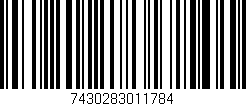 Código de barras (EAN, GTIN, SKU, ISBN): '7430283011784'