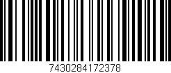 Código de barras (EAN, GTIN, SKU, ISBN): '7430284172378'