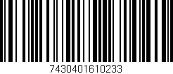 Código de barras (EAN, GTIN, SKU, ISBN): '7430401610233'