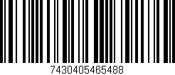 Código de barras (EAN, GTIN, SKU, ISBN): '7430405465488'