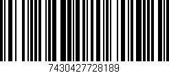 Código de barras (EAN, GTIN, SKU, ISBN): '7430427728189'