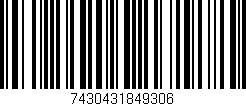 Código de barras (EAN, GTIN, SKU, ISBN): '7430431849306'