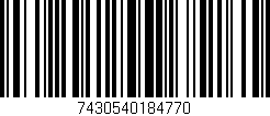 Código de barras (EAN, GTIN, SKU, ISBN): '7430540184770'