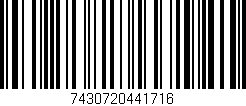 Código de barras (EAN, GTIN, SKU, ISBN): '7430720441716'