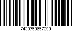 Código de barras (EAN, GTIN, SKU, ISBN): '7430759657393'