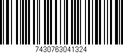 Código de barras (EAN, GTIN, SKU, ISBN): '7430763041324'