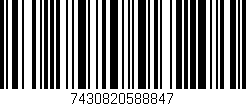 Código de barras (EAN, GTIN, SKU, ISBN): '7430820588847'