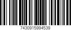Código de barras (EAN, GTIN, SKU, ISBN): '7430915994539'