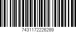 Código de barras (EAN, GTIN, SKU, ISBN): '7431172226289'