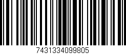 Código de barras (EAN, GTIN, SKU, ISBN): '7431334099805'