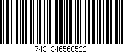 Código de barras (EAN, GTIN, SKU, ISBN): '7431346560522'