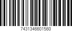 Código de barras (EAN, GTIN, SKU, ISBN): '7431346601560'