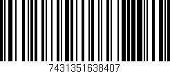 Código de barras (EAN, GTIN, SKU, ISBN): '7431351638407'