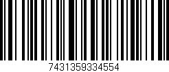 Código de barras (EAN, GTIN, SKU, ISBN): '7431359334554'