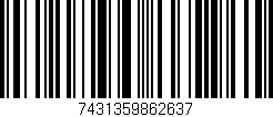 Código de barras (EAN, GTIN, SKU, ISBN): '7431359862637'