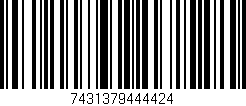 Código de barras (EAN, GTIN, SKU, ISBN): '7431379444424'