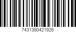 Código de barras (EAN, GTIN, SKU, ISBN): '7431380421926'