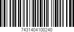 Código de barras (EAN, GTIN, SKU, ISBN): '7431404100240'