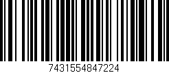 Código de barras (EAN, GTIN, SKU, ISBN): '7431554847224'