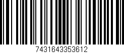 Código de barras (EAN, GTIN, SKU, ISBN): '7431643353612'