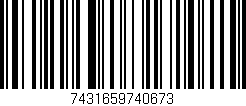 Código de barras (EAN, GTIN, SKU, ISBN): '7431659740673'