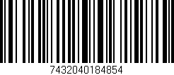 Código de barras (EAN, GTIN, SKU, ISBN): '7432040184854'