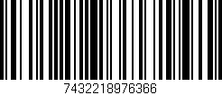 Código de barras (EAN, GTIN, SKU, ISBN): '7432218976366'