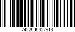 Código de barras (EAN, GTIN, SKU, ISBN): '7432999337516'