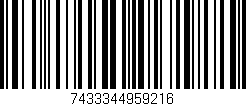 Código de barras (EAN, GTIN, SKU, ISBN): '7433344959216'