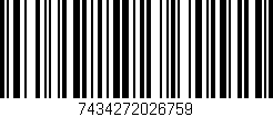 Código de barras (EAN, GTIN, SKU, ISBN): '7434272026759'
