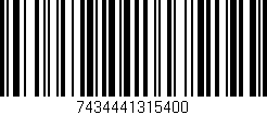 Código de barras (EAN, GTIN, SKU, ISBN): '7434441315400'