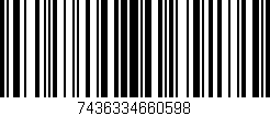 Código de barras (EAN, GTIN, SKU, ISBN): '7436334660598'