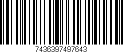 Código de barras (EAN, GTIN, SKU, ISBN): '7436397497643'
