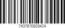 Código de barras (EAN, GTIN, SKU, ISBN): '7437670929424'