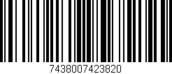 Código de barras (EAN, GTIN, SKU, ISBN): '7438007423820'