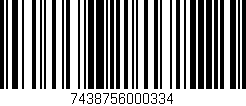 Código de barras (EAN, GTIN, SKU, ISBN): '7438756000334'