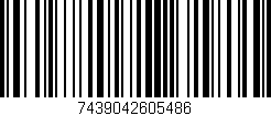 Código de barras (EAN, GTIN, SKU, ISBN): '7439042605486'