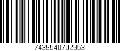 Código de barras (EAN, GTIN, SKU, ISBN): '7439540702953'