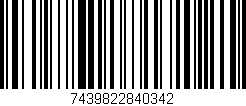 Código de barras (EAN, GTIN, SKU, ISBN): '7439822840342'