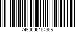 Código de barras (EAN, GTIN, SKU, ISBN): '7450008184685'