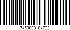 Código de barras (EAN, GTIN, SKU, ISBN): '7450008184722'