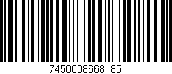 Código de barras (EAN, GTIN, SKU, ISBN): '7450008668185'
