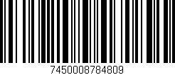 Código de barras (EAN, GTIN, SKU, ISBN): '7450008784809'