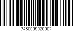 Código de barras (EAN, GTIN, SKU, ISBN): '7450009020807'