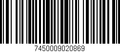 Código de barras (EAN, GTIN, SKU, ISBN): '7450009020869'