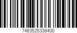 Código de barras (EAN, GTIN, SKU, ISBN): '7463525338400'