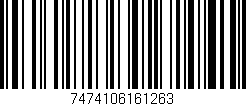 Código de barras (EAN, GTIN, SKU, ISBN): '7474106161263'