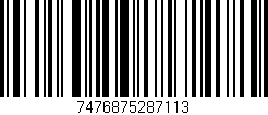 Código de barras (EAN, GTIN, SKU, ISBN): '7476875287113'