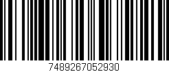 Código de barras (EAN, GTIN, SKU, ISBN): '7489267052930'